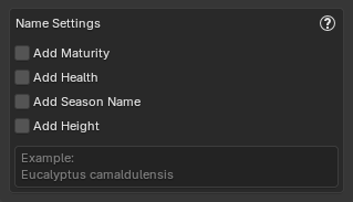 Import Name Settings