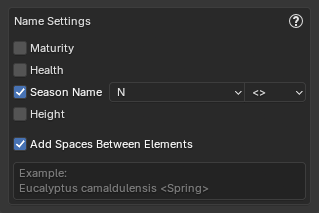 Import Name Settings