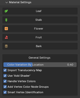 Material Settings