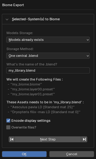 Biome Export Instruction